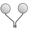 2Pcs 8mm/0.3in Rearview Mirror  Retro Round Side Mirrors for Motorcycle Electric  Sc