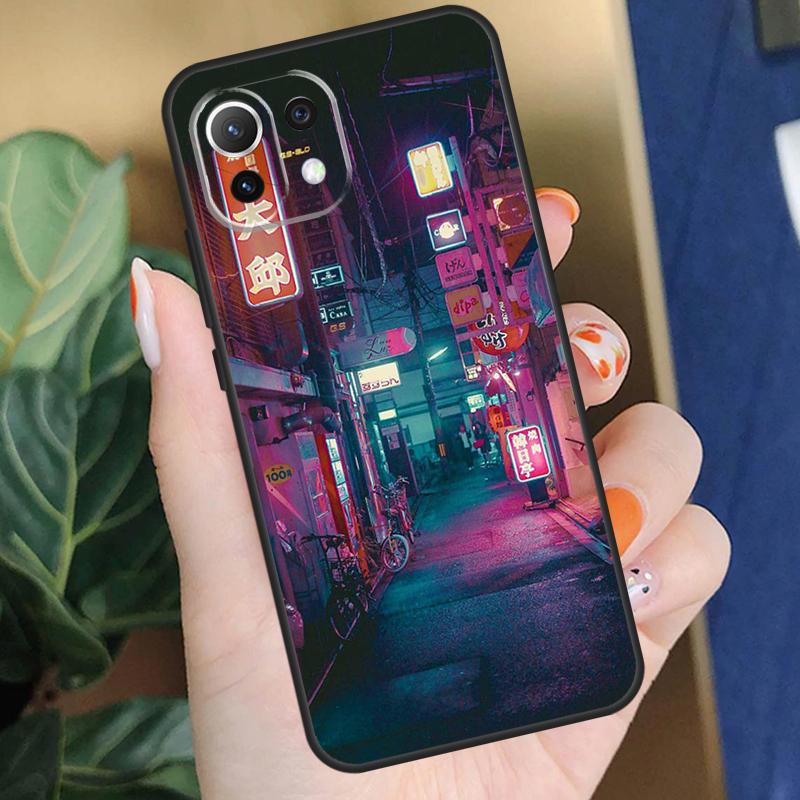 Японский ночной город Эстетичный чехол для Xiaomi 15 14 Ultra 13T 14T 15T Pro 17 Pro Max POCO X7 X5 X6 F5 F6 F7 F8 Pro Coque