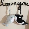 Ocean Animal Stuffed Animal Keychain Backpack Charms Plush Doll Key Rings Kids Birthday Christmas