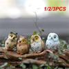 1/2/3 шт. Мини-статуэтка животного, стеклянный контейнер, мини-украшения в виде совы, украшения для дома, украшения из смолы, микроландшафтные поделки