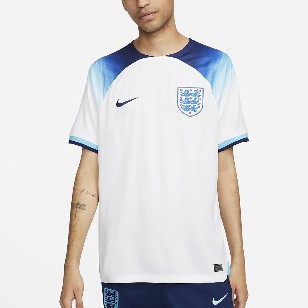 Nike Домашняя майка стадиона Англии 2022/23, белая/синяя Fury/Blue Void, мужская уличная одежда DN0687-100