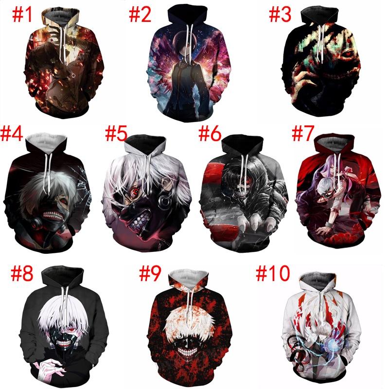 Sweatshirt Tokyo Unisex Ghoul Cosplay Sweater Capuche Sweat Hoodie Pullover