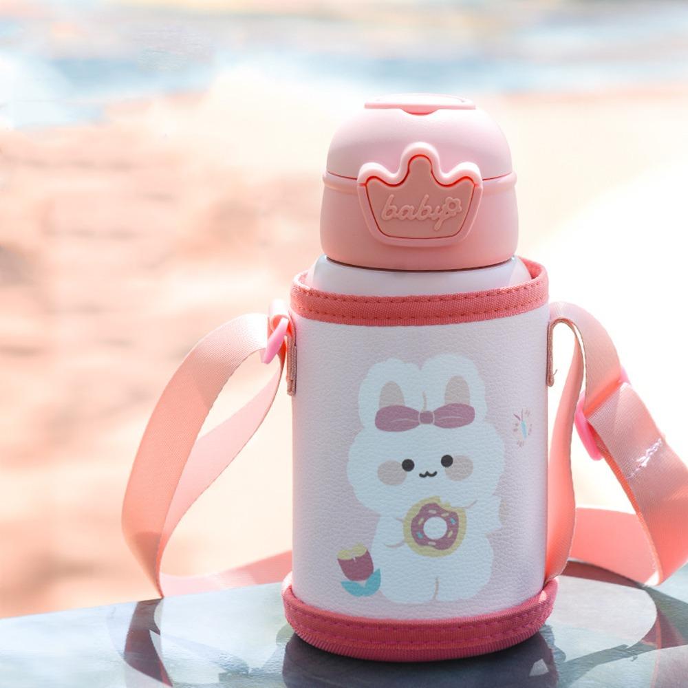 with Straw Kids Thermos Bottle 480ml Thermal Water Bottle Children's Water Kettle  for Toddlers