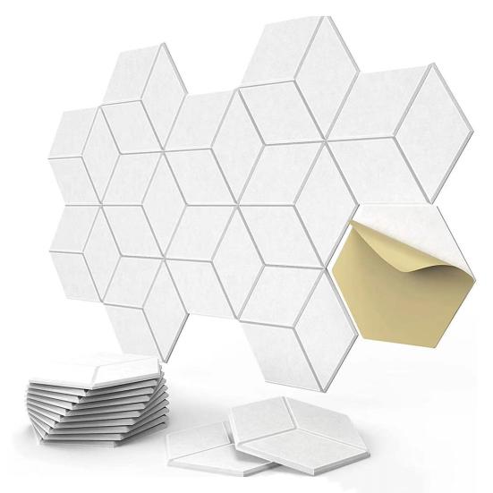 12 шт. звукоизоляционных стеновых панелей, самоклеящихся звукопоглощающих панелей из толстой акустической пены высокой плотности, стеновых панелей для домашней студии с шумоподавлением