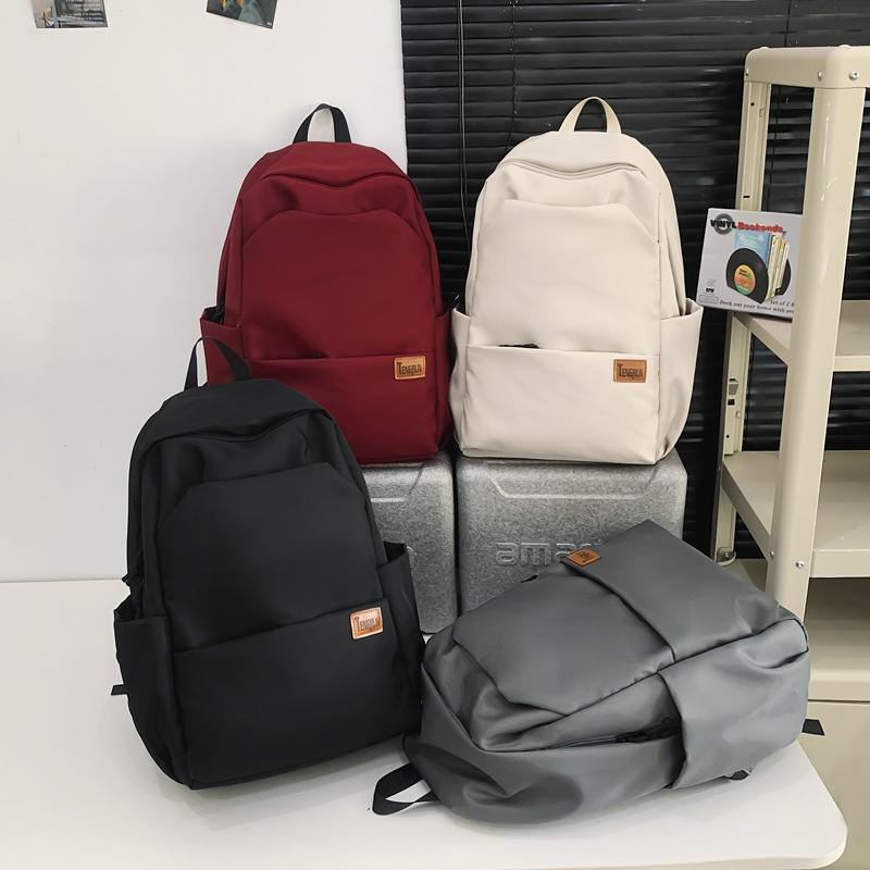 Женский однотонный рюкзак Мужской рюкзак Легкая дорожная сумка для компьютера Студенческий школьный рюкзак
