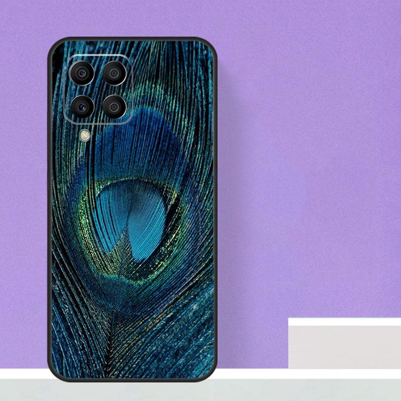 Bird Peacock Feather For Samsung Galaxy M21 M51 M12 M32 M52 M13 M23 M33 M53 M34 M54 M30s M31s M15 M55 M20 Case