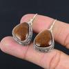 Red Sunstone Stone Daughter New Drop Dangle Earrings Jewelry 925 Sterling Silver