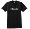 #дакота - Мужская смешная футболка с хэштегом НОВАЯ РЕДКАЯ Белая Черная Южная Северная Грузовик Футболка