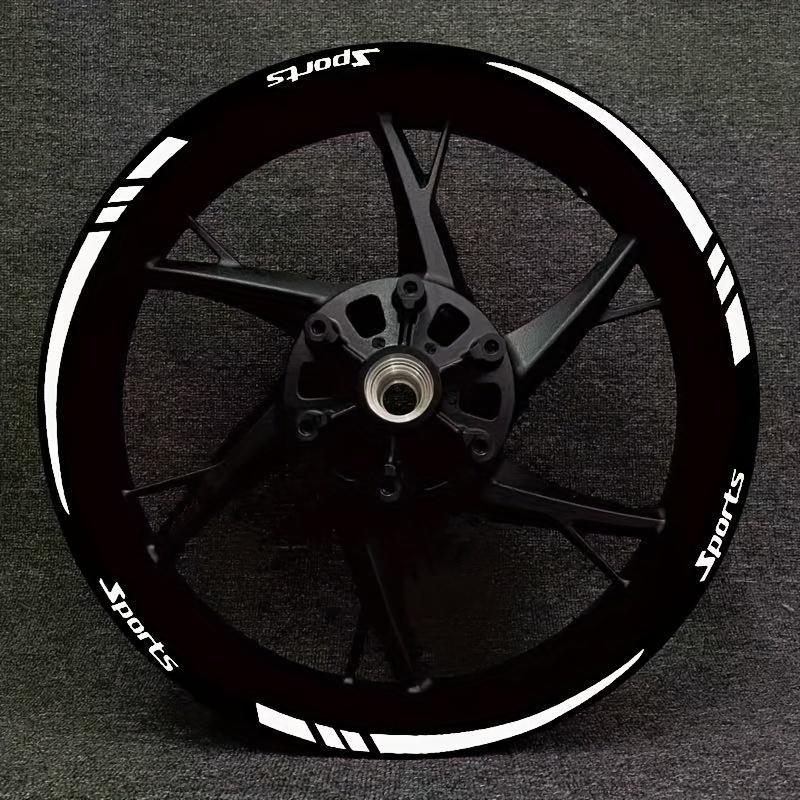 Светоотражающий спортивный набор наклеек на ступицы колес - Клейкие наклейки для автомобиля, Спортивные надписи, Декор ступиц мотоцикла, Декор колес мотоцикла