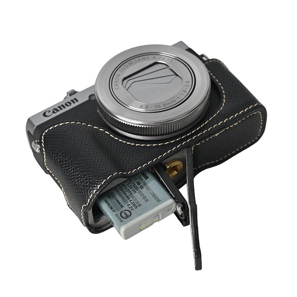 Получехол из ПУ кожи для камеры G7X2 для Canon G7X II III Mark II III G7X2 G7X3 с отверстием для батареи, нижняя крышка