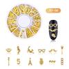 3D Metallic Metal Rivet Heart Moon Star Nail Tips Decorations Manicure Tools