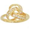 Gold Plated Ring 'Goddess' White Gold - 13 Mm