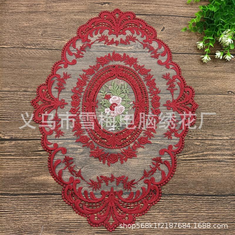 Подставка для столовых приборов в скандинавском стиле, вышитая скатерть, декоративный коврик для стола, украшение для дома, обеденный стол, ретро-кружевной коврик для журнального столика