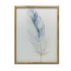 Blue-Gold Feather Blue-Gold Feather, 30X40 Cm, Frame Wooden Light Oak, Matte Paper 230 Gsm
