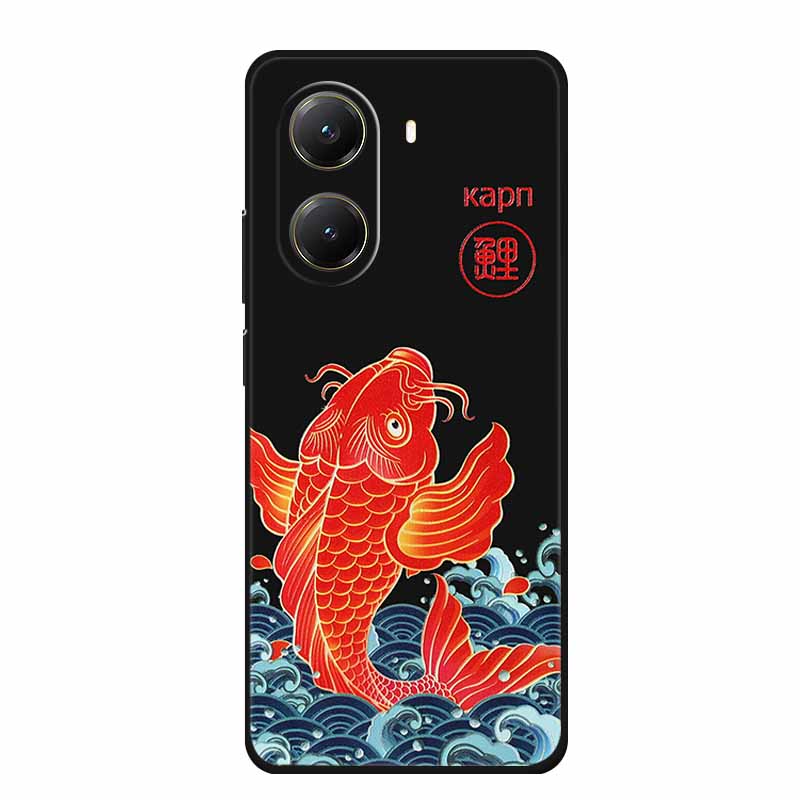 Чехол для Xiaomi POCO X7 Pro X7Pro 3D Рельефный Цветочный Черный Силиконовый Мягкий Задний Чехол-Крышка Для Redmi Turbo 4 Чехол Turbo4 Сумка