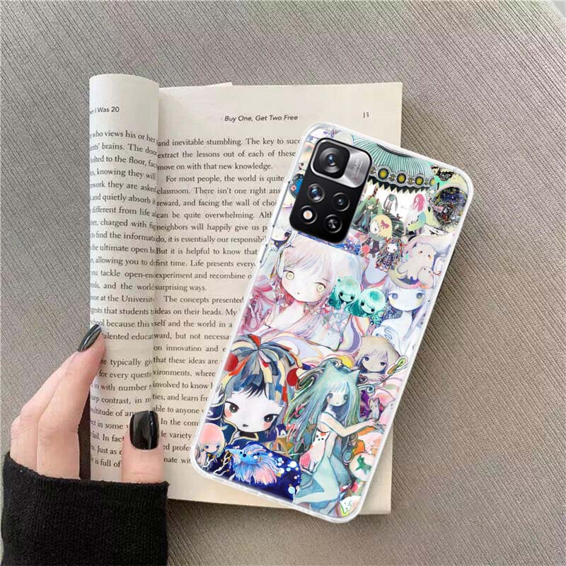 K-KikuoS Art Cute Phone Case For Xiaomi Redmi Note 11 12 14 13 Pro Plus 5G 14S 4G 12S 10 10S 11T Pro 11S 11E Coque Fundas TPU