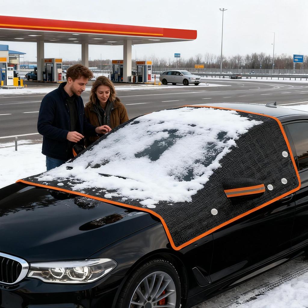 Магнитное покрытие на лобовое стекло Oxford Guard с ремешком Покрытие на лобовое стекло для защиты от льда и снега Для автомобиля Внешнее Зимнее Всепогодное