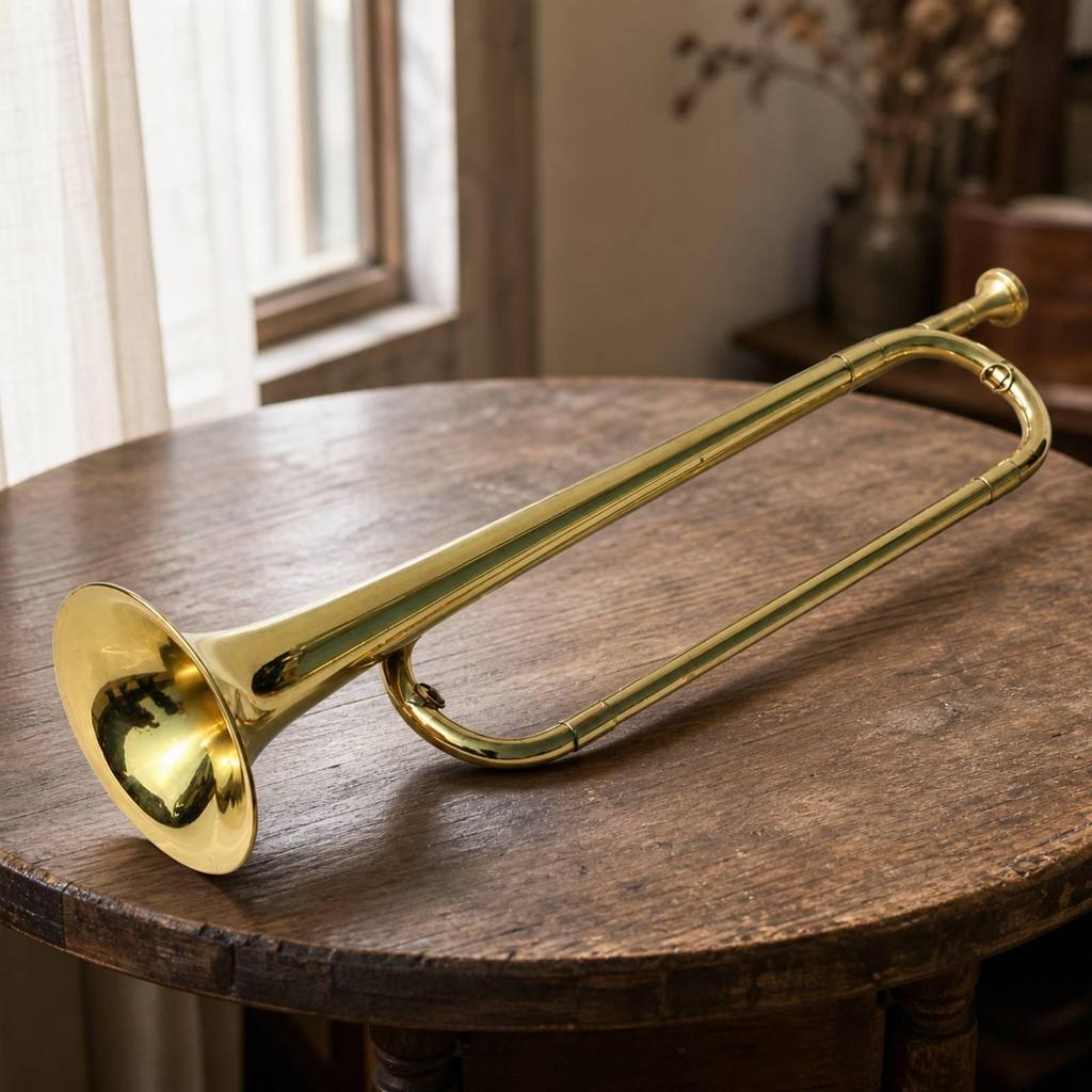 Youth Brass Horn Polished Marching Instrument Classic Bugle Wind Music