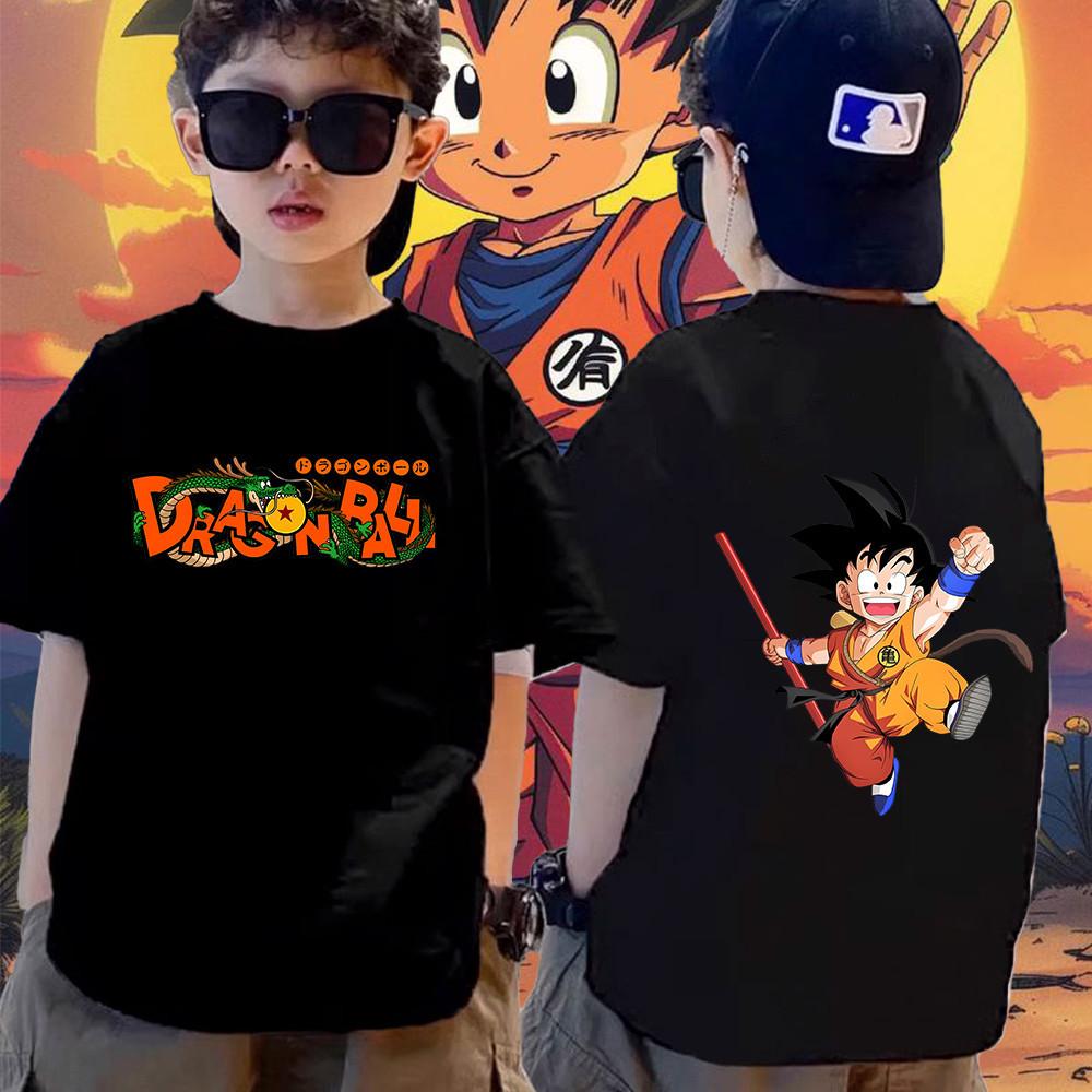 Детская футболка Dragon Ball Z Милый Аниме Мальчик 1-11 лет Супер Сайян Мультяшная Футболка