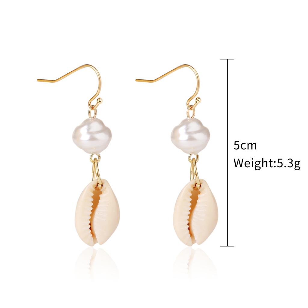 Bohemian Ins Marine Jewellery Shell Earrings Alloy Natural Summer Shell Earrings Trendy Earrings 2025 Lightweight Earrings for Sensitive Ears