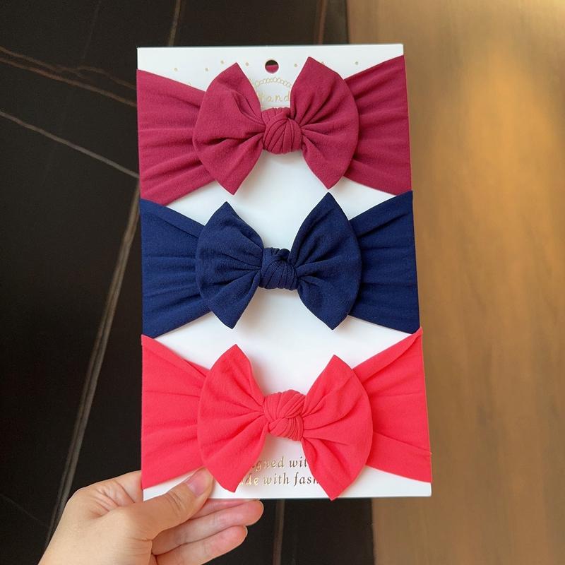 3 шт. Повязки на голову с бантами для маленькой девочки, повязка-тюрбан для новорожденного, аксессуар для волос, детская повязка для волос, уличная повязка на голову для малышей и детей, аксессуары для волос