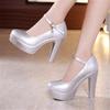 Block Heel Platform Pumps Women Shoes Black High Heels Shoes Ladies Elegant Office Shoes White Red Wedding Party Shoes Size33-43