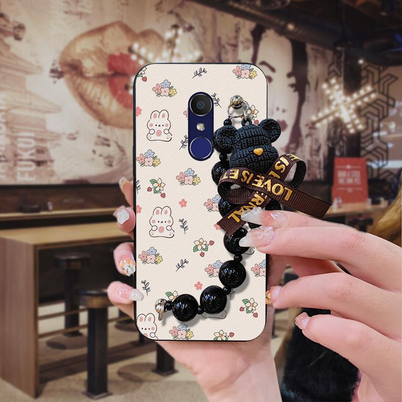 Молодежный мультяшный чехол для телефона Alcatel с теплоотводом и жемчужной подвеской