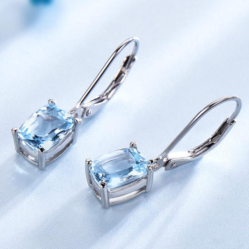 Gica Gema Новые ювелирные изделия из стерлингового серебра 925 пробы, квадратные винтажные великолепные серьги-гвоздики для женщин, тонкие темпераментные ювелирные изделия, подарок на День святого Валентина