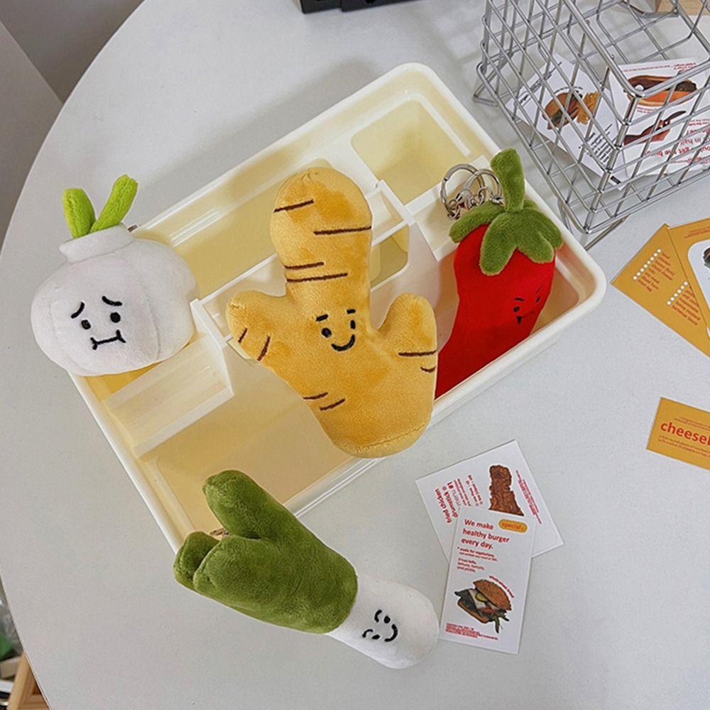 Key Buckle Bag Pendant Women Key Chain Plush Toy Pendant Vegetable Pendant Stuffed Plush Doll Toy