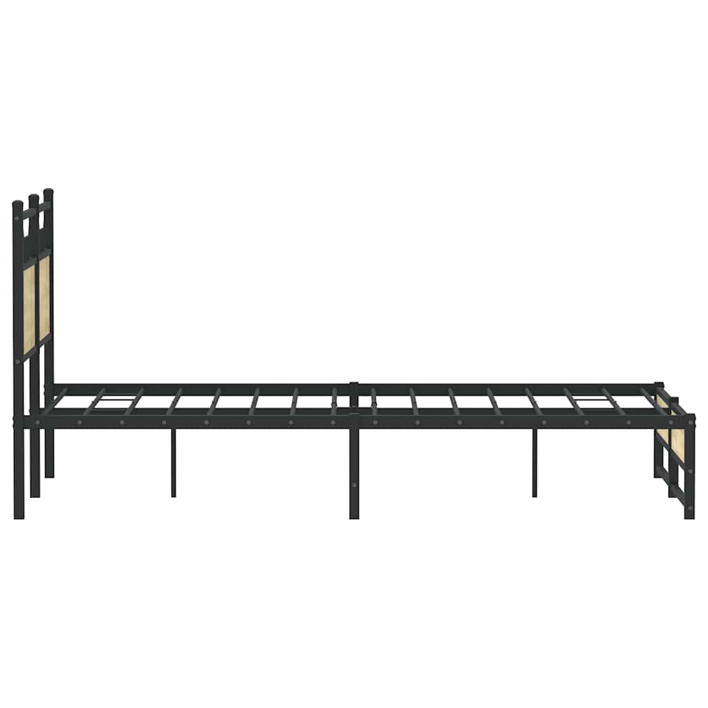 Bed Frame without Mattress Sonoma Oak Finish 120x200 cm Wood Based Material