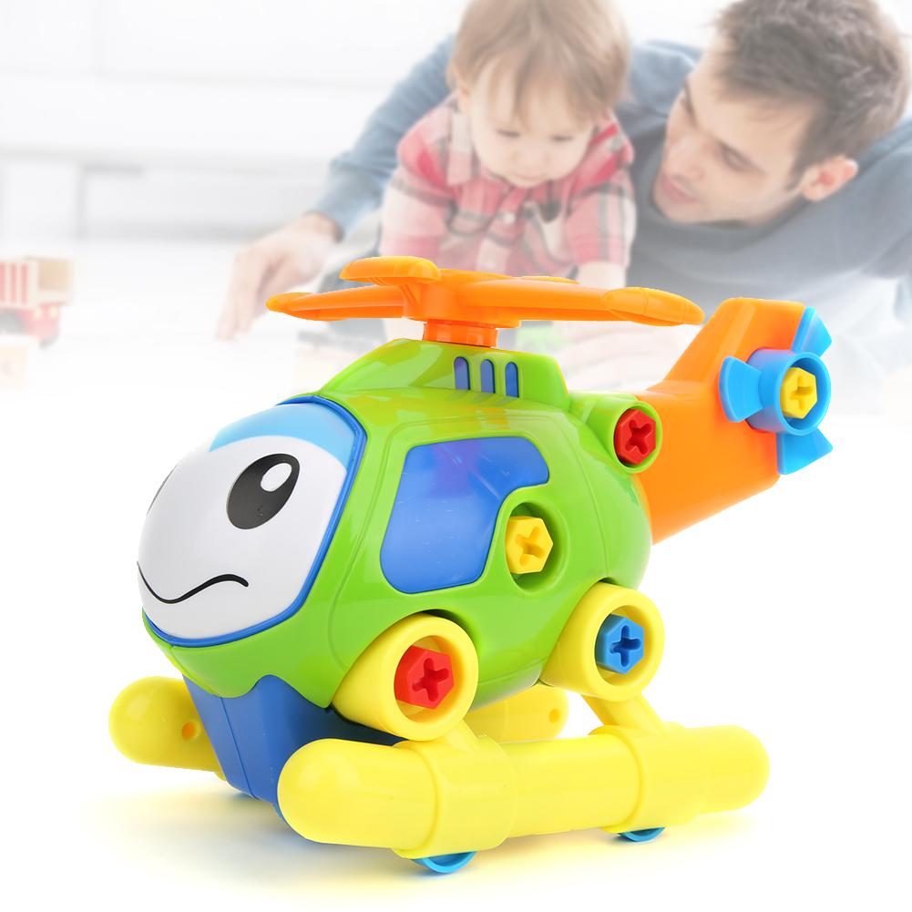 Детская сборная модель вертолета, игрушка с инструментом для снятия, головоломка, игрушка в подарок, мультфильм