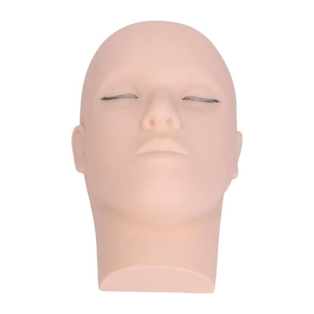 Eyelash Mannequin Head 3 Layers High Density Lash Extension Makeup Practice Head Embedded Layered Silicone Doll Head