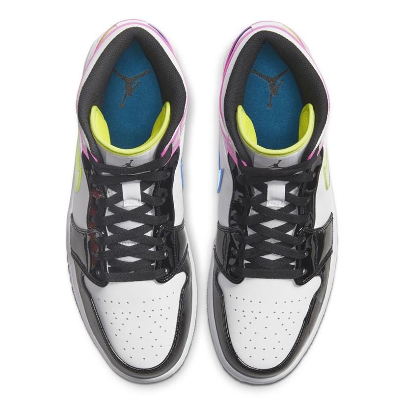 CZ9834-100 Nike Air Jordan 1 Mid White Black Cyber Pink (Men's)