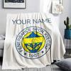Custom Name,Fenerbahce Spor Kulubu Printed Flannel Blanket, soft throw for bedroom sofa, washable, Christmas present, great gift.
