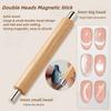 Nail Magnetic Stick Cat Eye Magnetic Rod Wooden Handle Cylindrical UV Gel Magnet Tools Double End Nail Art Design Manicure Tools