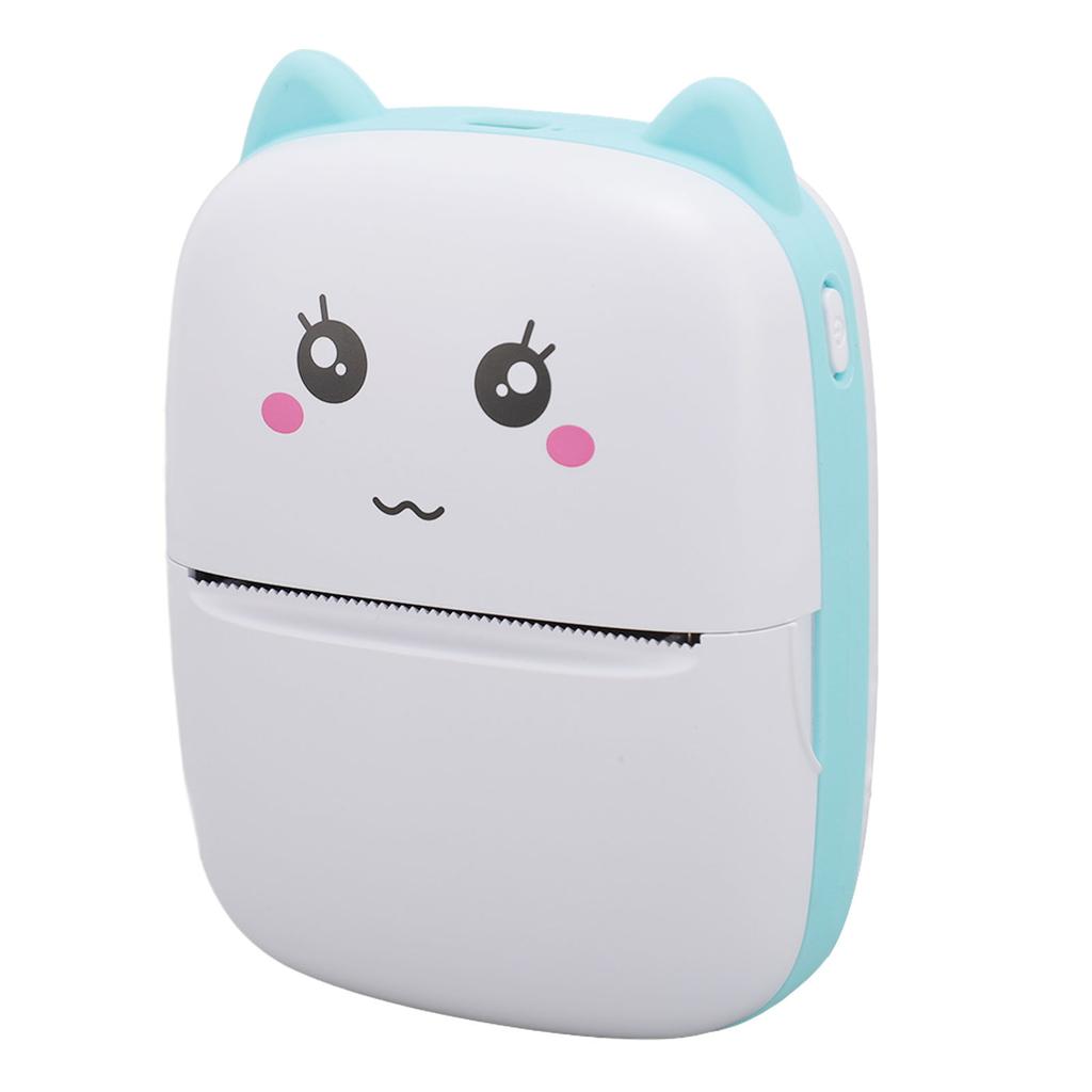 Mini Thermal Printer Portable Bluetooth Pocket Phone Printer for Students Wrong Questions Photos Blue