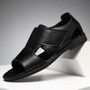 Men's 2024 Summer Roman Sandals - Trendy Open Toe Cowhide Casual Slippers for Outdoor and Beach