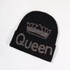 Pattern Crown Queen Winter Beanie Knitted Cap Warm Breathable Fashion Gifts