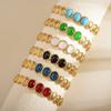 Stackable Colored Dropper Oil Bangle Zinc Zinc Alloy Women's Hand Bracelet  Gifts for Women Girl