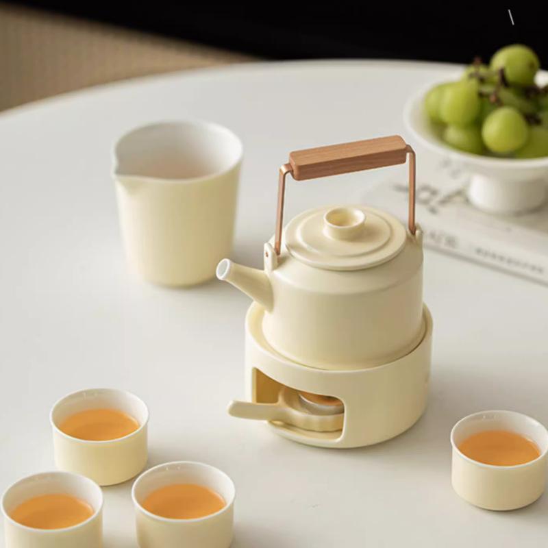 Xinyue Beam Pot Kung Fu Tea Set Complete set of ceramic teapot tea maker, simple gift box