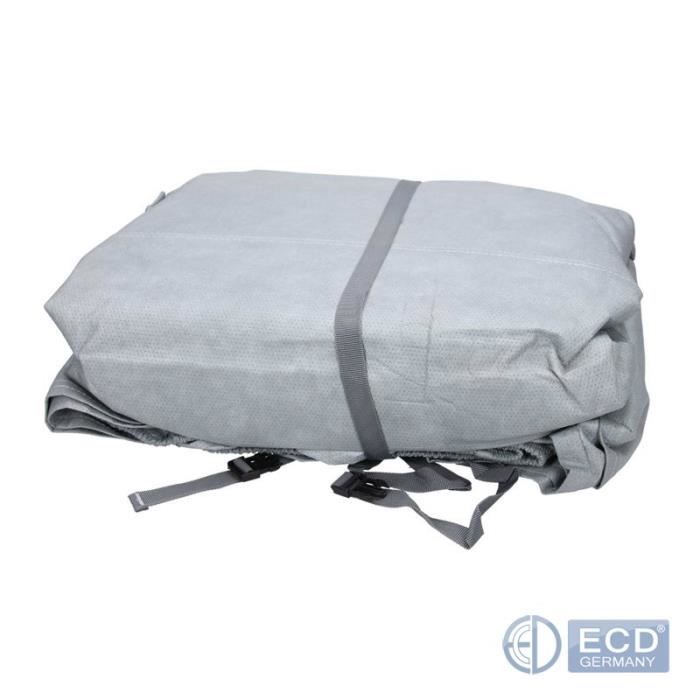 Housse de protection voiture - ECD GERMANY - A4 - Gris - Taille L 482x178x119cm