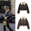 New Woman's Fashion Thick Warm Faux Shearling Jacket Coat Vintage Long Sleeve Belt Hem Female Outerw