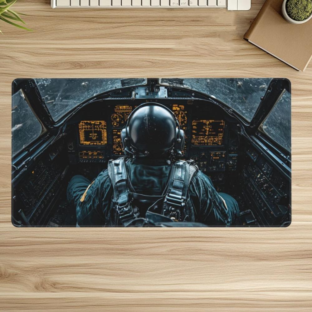 The Base Is Made Of AntiSlip And Durable Material And Is Decorated HighDefinition Military Cockpit Design Alfombrillas Gaming