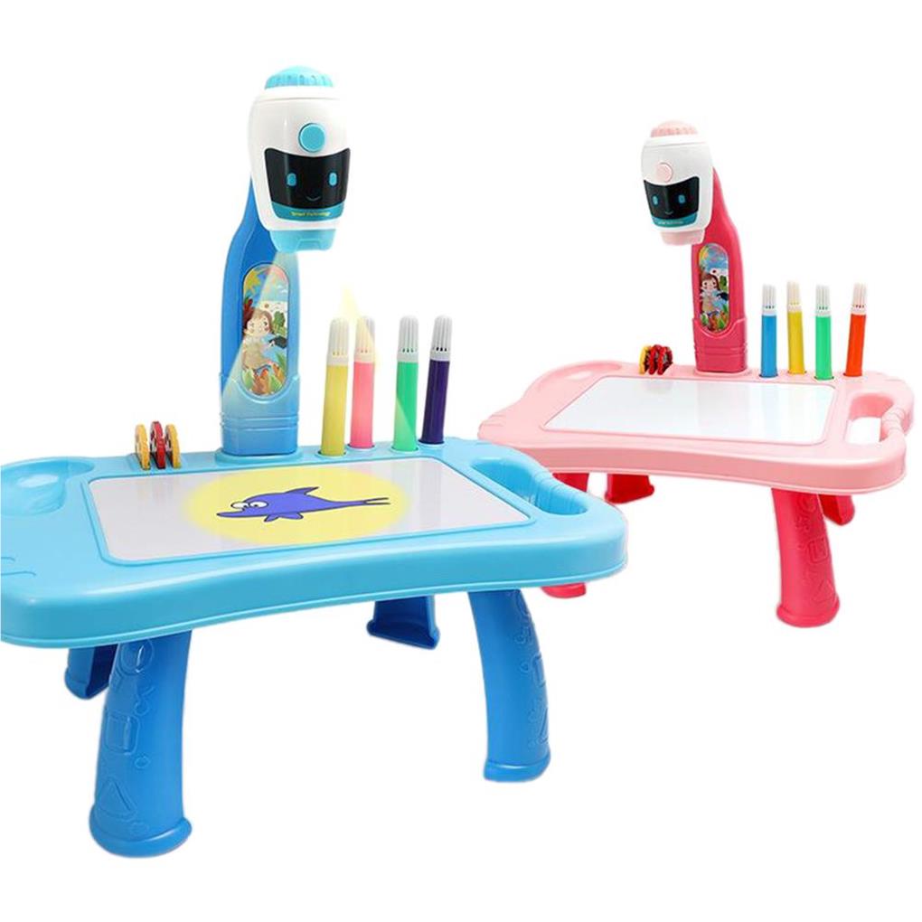 Children Projector Drawing Table Portable Cute Educational Developmental Zoomable Button Switch Painting Board Plaything