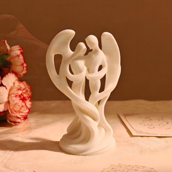 Украшения Ангел Мать и Ребенок 3D Печать Плавные Линии Компактная Декоративная Фигурка Символизирующая Защиту И Компаньонство Статуэтка