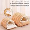 Non-slip Pet Bed Shy Dog Hiding Spot Cozy Plush Cat Nest Bed Soft Winter Pet Cave House Tent for Indoor Cats Puppies Removable
