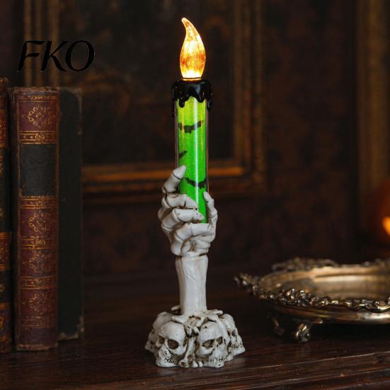 Secret Room Scary Decor Halloween LED Ghost Candle Light, Spooky Hand Lamp Party Atmosphere Tabletop Decor, Horror Light for Haunted House Dynamic
