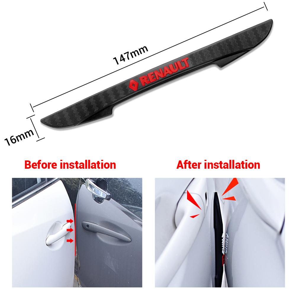 4pcs Rubber Car Door Edge Bumper Protector Strip Sticker For Renault Clio Megane DACIA Fluence Scenic Loguna Duster Logan Twingo ZZ28