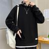 Толстовка с круглым вырезом мужская весна и осень модная однотонная корейская свободная повседневная куртка с длинными рукавами пуловер универсальная мужская одежда