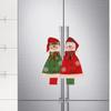 Crown Christmas Cloak Microwave Oven Refrigerator Double Door Handle Handle Gloves Extended Fabric Protective Cover Decoration